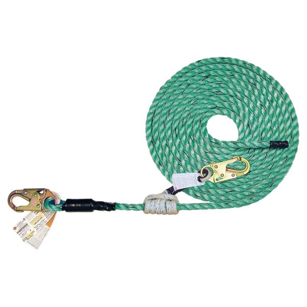 Super Anchor Safety 30ft Maxima 5/8" 3-Strand Lifeline w/Snaphook +No. 4015-V ValueGrab. Retail Box 4085-30V